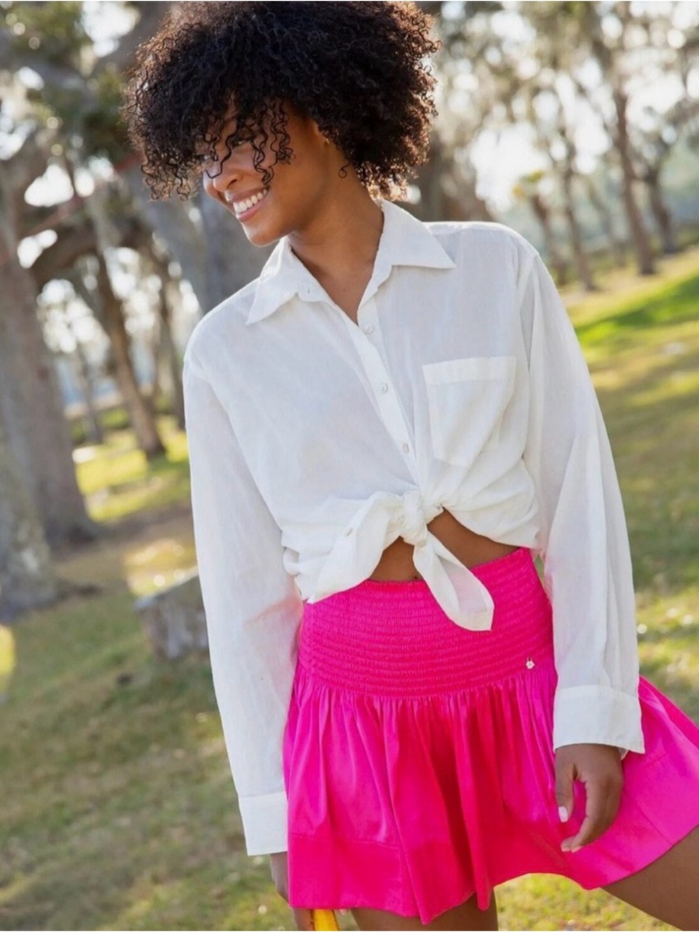 Natural Life Daisy Skort Hot Pink